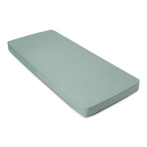Mint green waterproof medical mattress for home care hospital beds with a smooth antimicrobial vinyl cover.