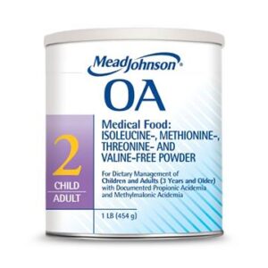 Mead Johnson OA 2 Medical Food powder for Propionic and Methylmalonic Acidemia, 1 lb canister.